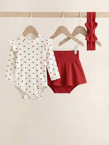 Κορμάκι red hearts & κόκκινο