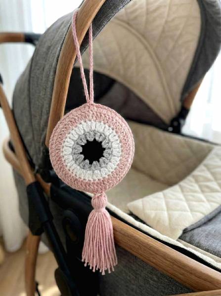 Πλεκτό ματάκι Dusty pink