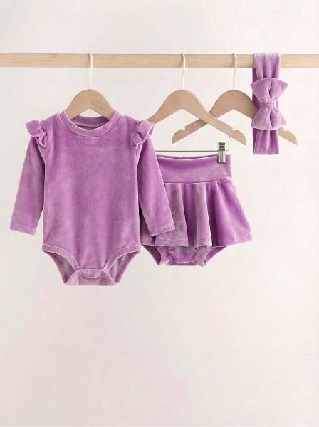 Κορμάκι Λιλά βελουτέ