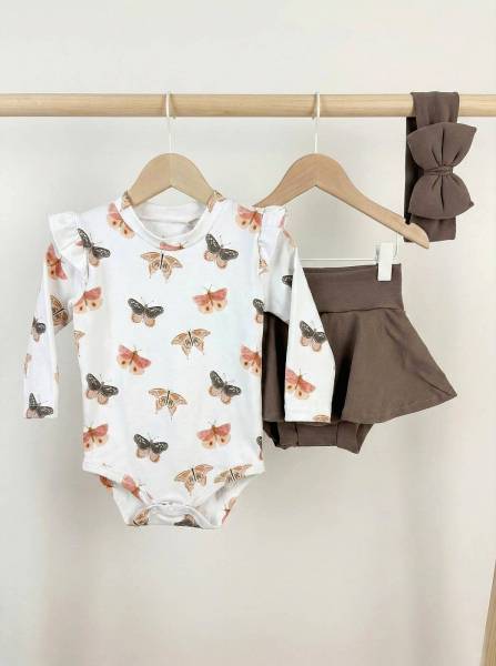 Κορμάκι πεταλούδες & καφε