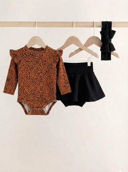Κορμάκι μαύρο leopar & μαύρο