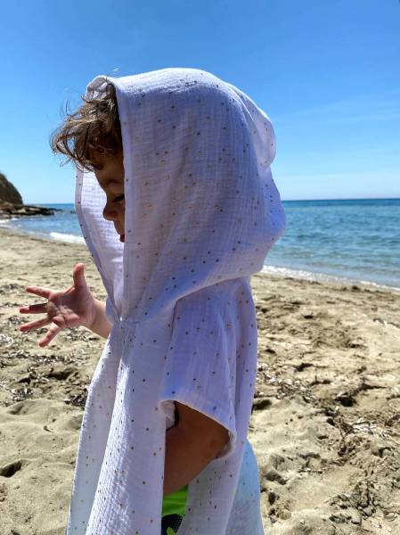 Poncho floral muslin