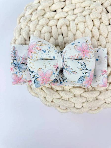 Κορδέλα σιελ floral βαμβακερή