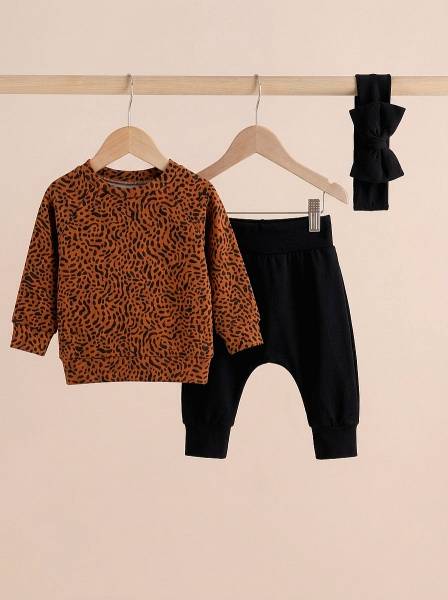 Sweatshirt Καφέ leopar & Μαύρο