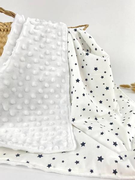 Λευκό gold dots κουβερτάκι μουσελίνας