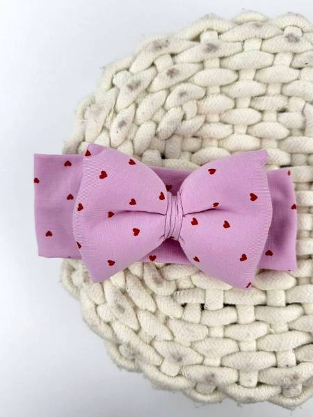 Κορδέλα Pink hearts βαμβακερή