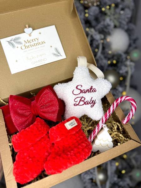 Christmas bow gift box
