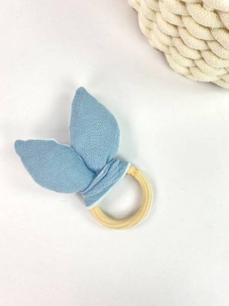 Κουδουνίστρα Baby blue muslin