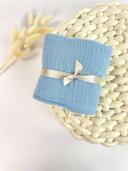 Πανάκια φροντίδας μουσελίνας baby blue 2τμχ