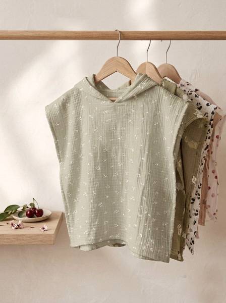 Poncho Ανθάκι muslin