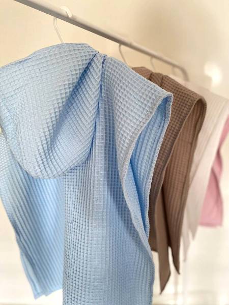 Poncho baby blue πικέ