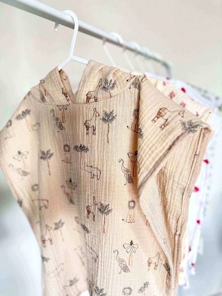 Poncho safari muslin