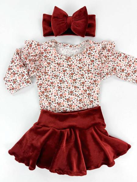 Set floral & terracotta