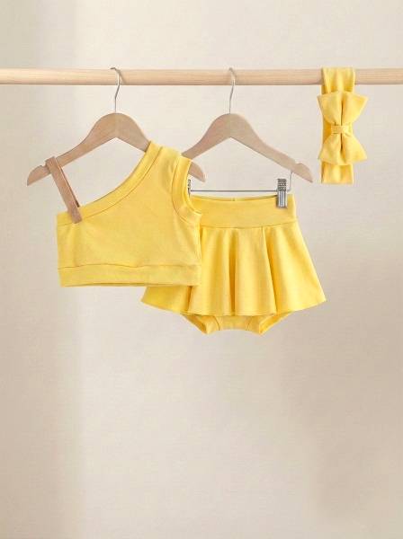 Crop top κίτρινο