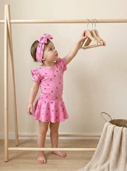 Crop top Pink cherries