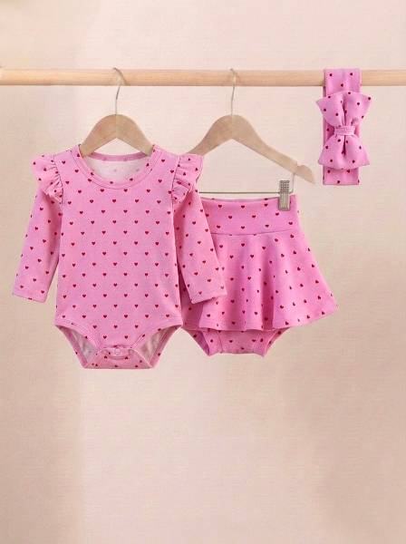 Κορμάκι Pink hearts