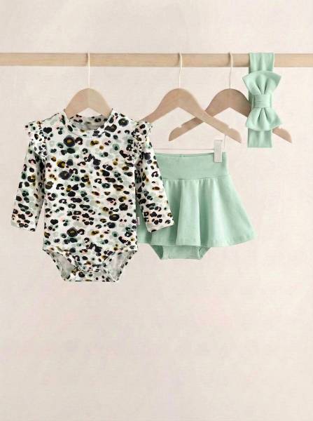 Κορμάκι Leopar dots & mint