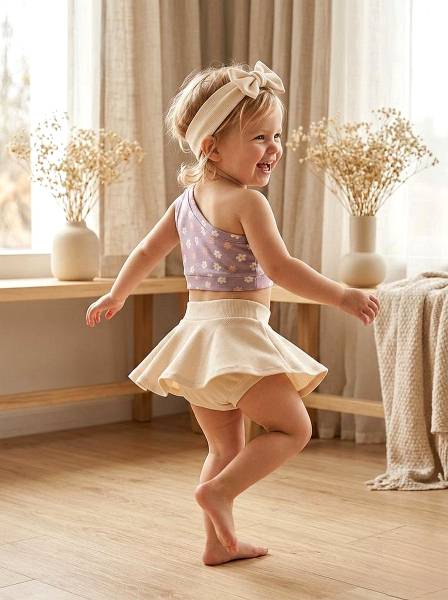 Crop top vanilla flowers