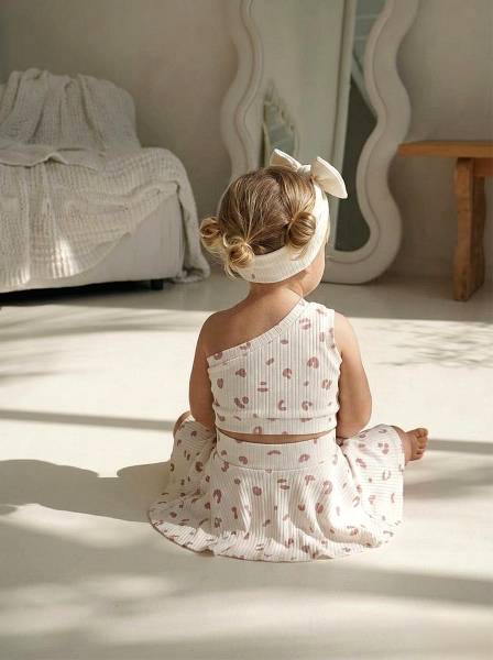 Crop top tiny bows & nude