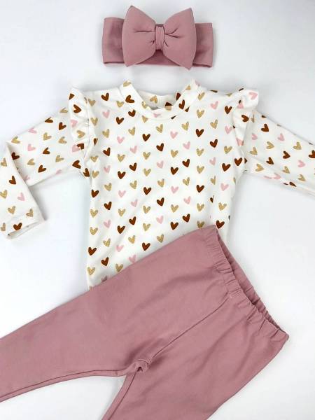 Set small hearts & nude