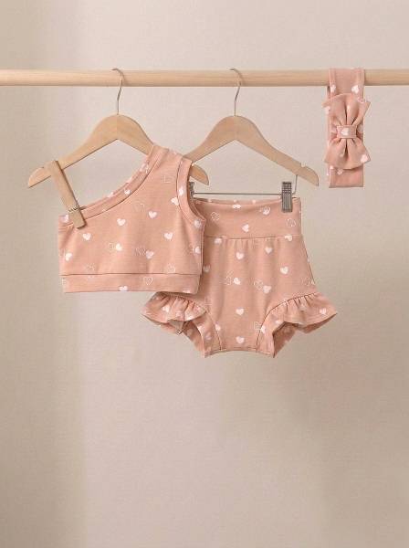 Crop top Ροζ μαργαρίτες