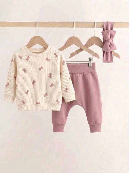 Sweatshirt Tiny bows & Nude
