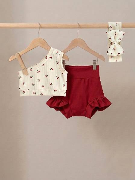 Crop top μπεζ floral & εκρού