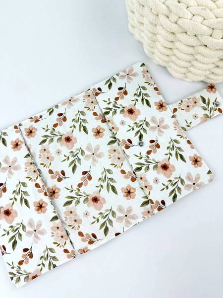 Newborn Garden serenity & cacao dots muslin