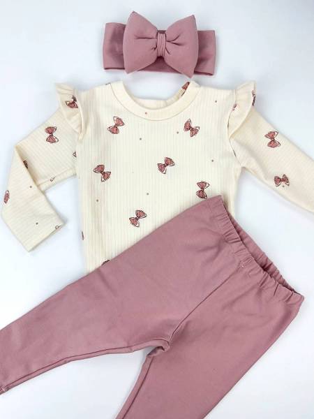 Set tiny bows & nude