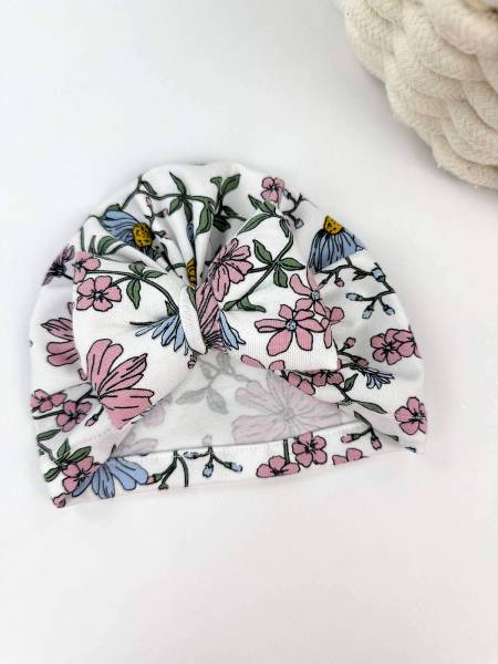 Τουρμπάνι Romantic flowers βαμβακερό