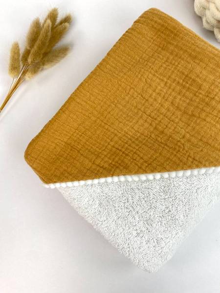 Μπουρνουζάκι κάπα Camel muslin