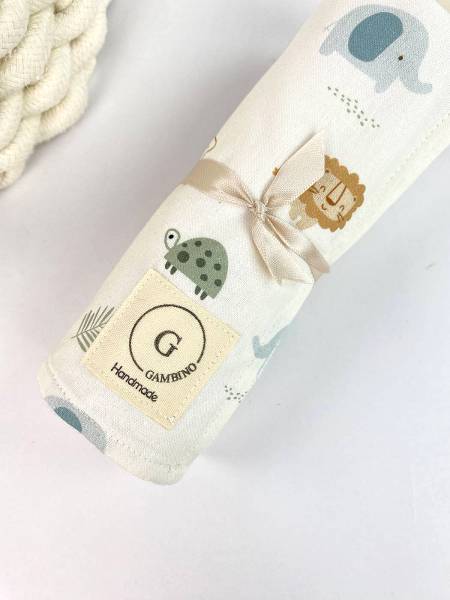 Κάλυμμα αλλαγής πάνας Baby blue muslin